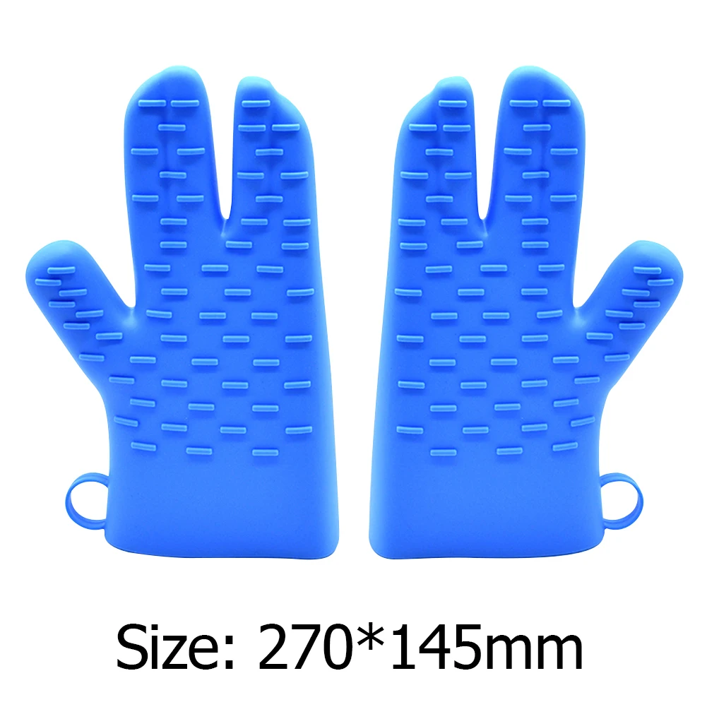 

Heat Resistant Anti Scald Gloves Microwave Household Thickened Silicone Heat Insulation Gloves Kitchen Baking Oven Mitts