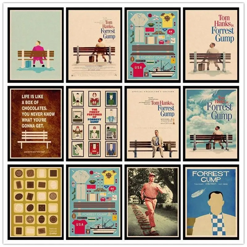 Идеальные винтажные постеры JL Forrest Gump Tom Hanks для дома/бара/гостиной украшение из