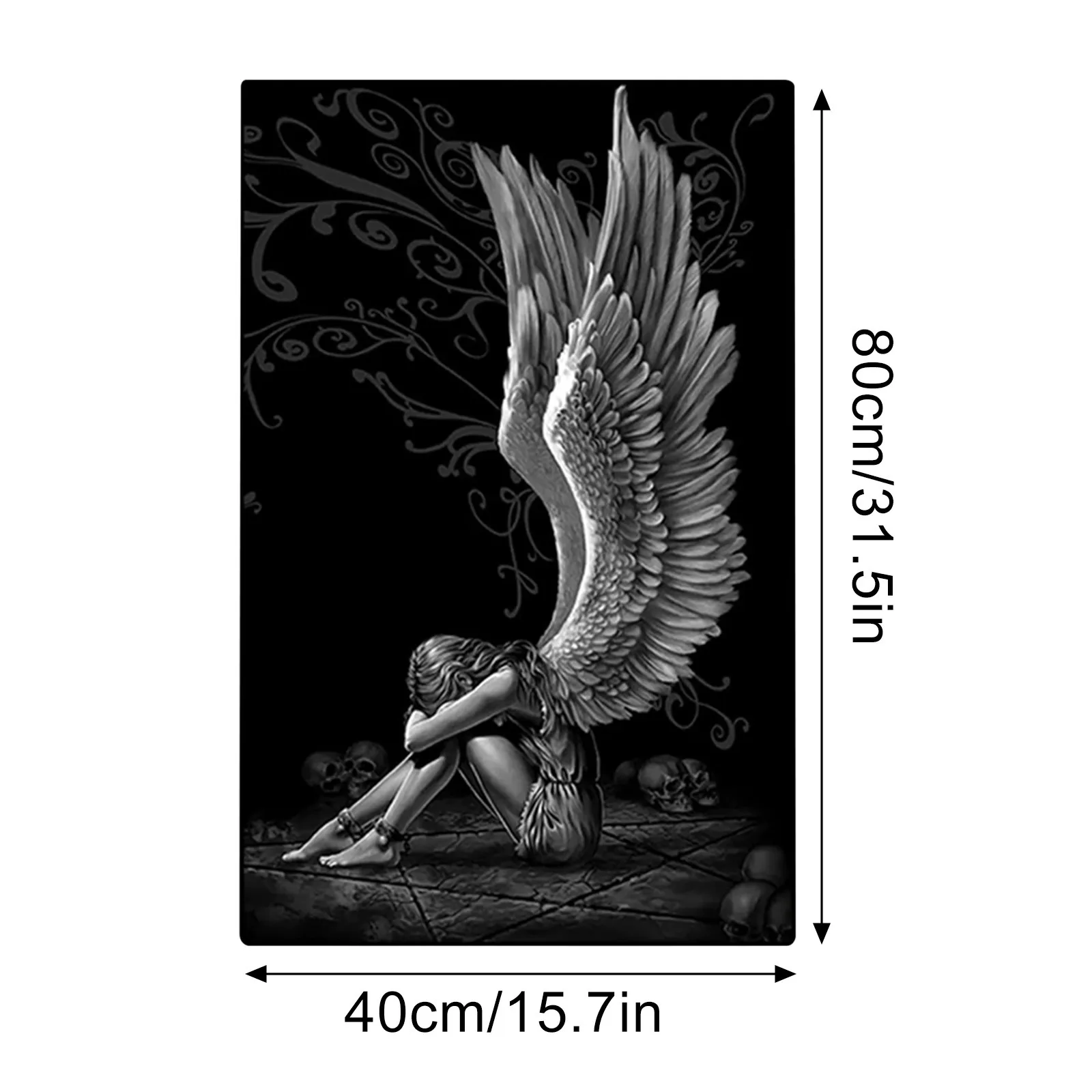 

1/2PCS Angel Wall Decoration Exquisite Angel Poster Pendant Prints Black and White Canvas Art Posters the Best Gift for Friends