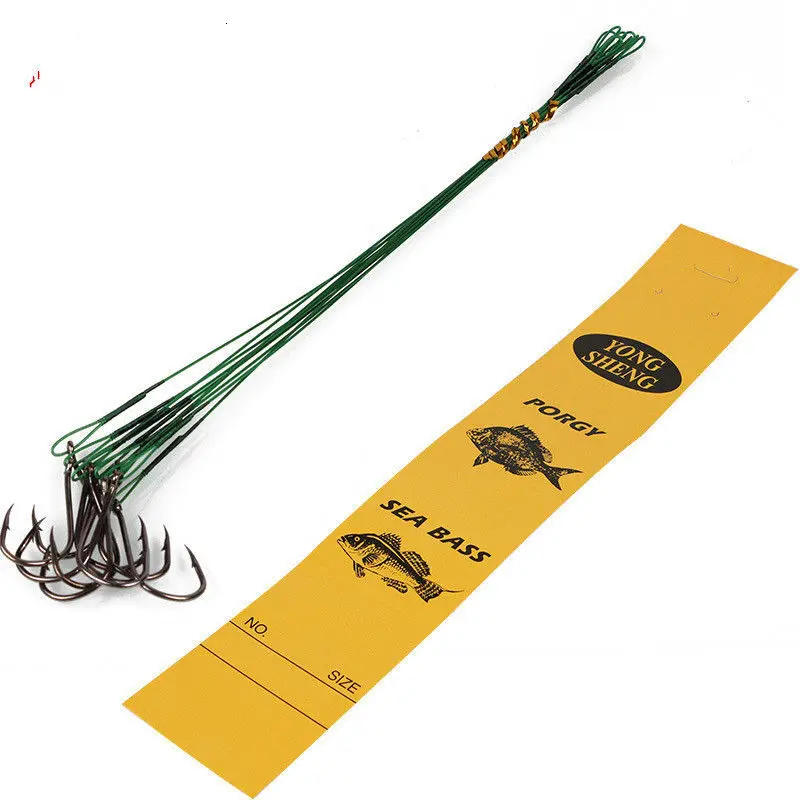 Строка крюк Fishinghook с зазубринами углеродистая стальной проволочный 5 см * 2 Фидер