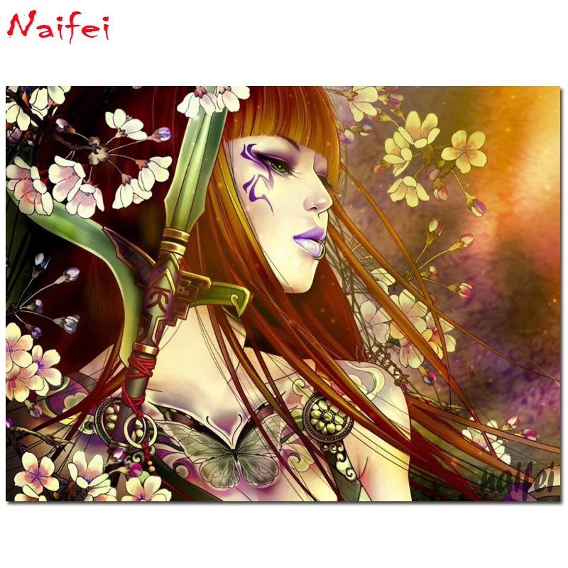 Алмазная живопись сделай сам в японском стиле Набор для вышивки крестом Стразы