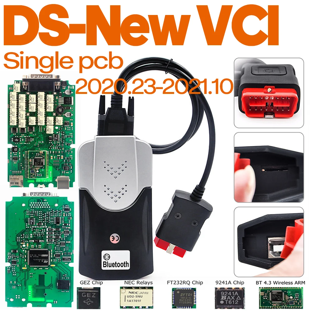 Автомобильные грузовики A + качество одноплатная DS150e новый VCI 2020 23 запрос на