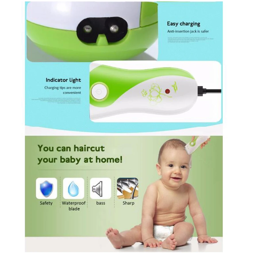 Детская машинка для стрижки волос электрическая с низким уровнем шума мощная