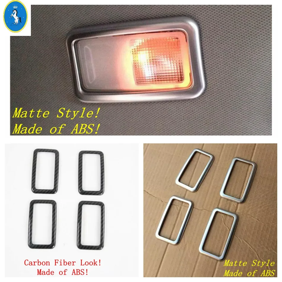 

Yimaautotrims Roof Reading Lights Lamps Cover Trim For Toyota Sienna XL30 2011 - 2020 Carbon Fiber Look / Matte Interior Refit