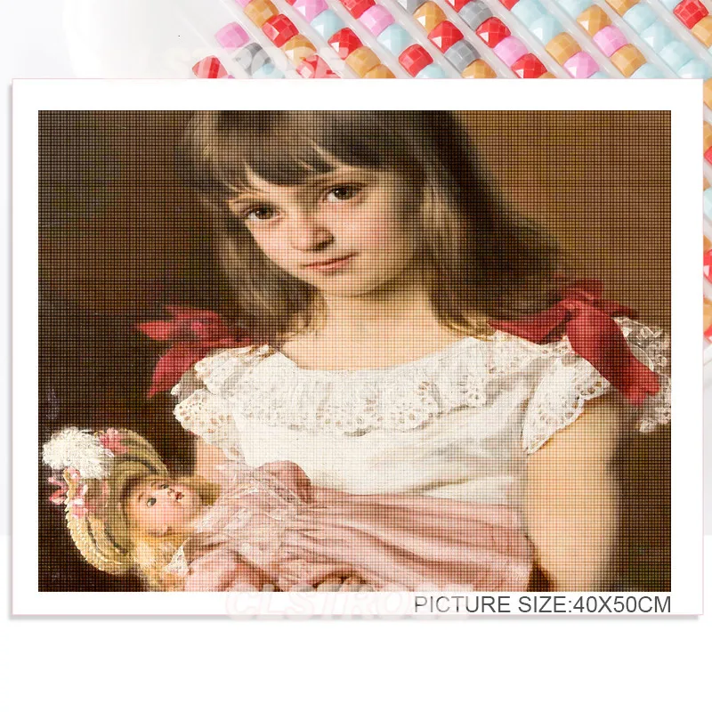 

Diy Diamond Painting Full Diamond Square Round 5D Gift Girl Home Decoration with Things In The Bag Cross Stitch Kit