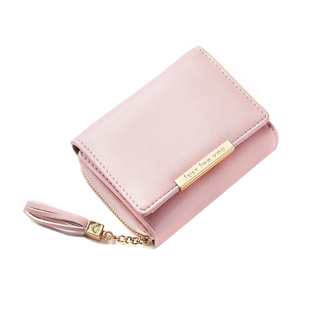 Pink WEICHEN женские кошельки с кисточкой и подвеской, на молнии, с карманом для монет, держатель для карт, Брендовые женские кошельки, Женский кошелек, маленький бренд Carteira - Цвет: Pink
