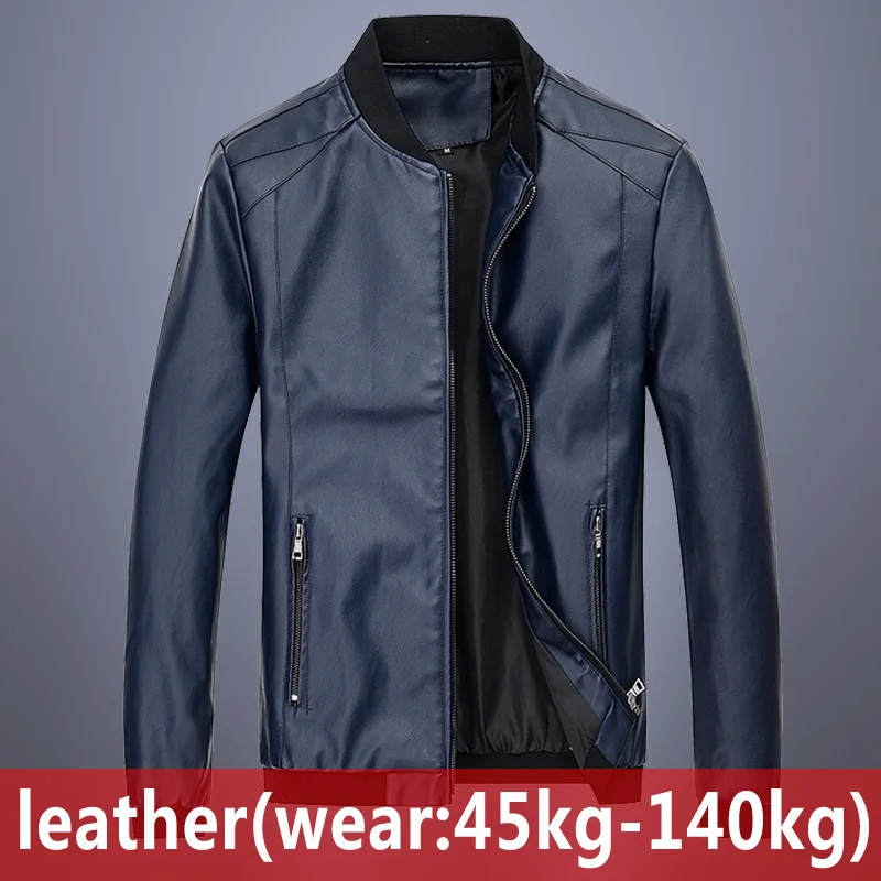 

2020 new Men's Leather Coat Mens Clothing Black Jacket New Spring Autumn large size Clothes P18c