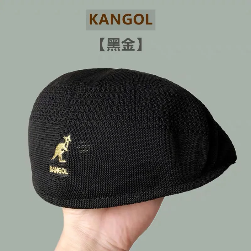 

2021 new summer handmade fine kangaroo woven ladies mesh beret cap British retro ladies casual hat foldable hat