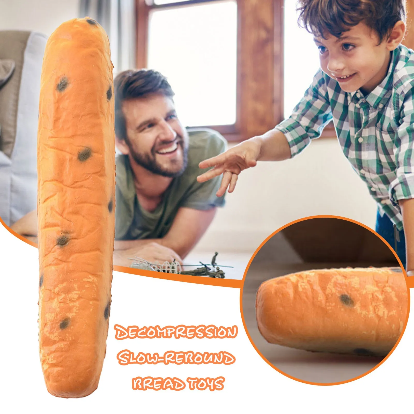 

Simulation French Bread Sticks Toys Decompression Slow Resilience Bread Toy For Children And Adult Gifts
