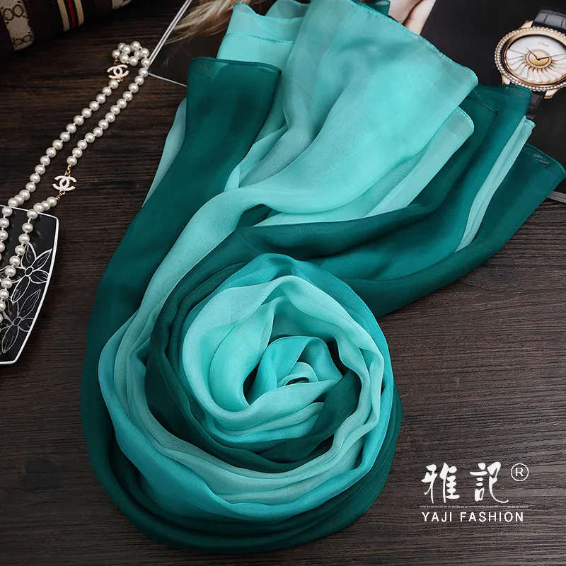 Натуральный шелк шарфы длинные 100% из Ханчжоу квадратный шарф для женщин 020 бренд