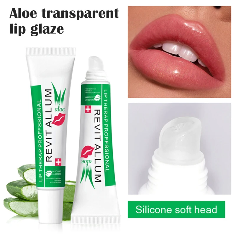 

Горячая алоэ вера глазурь для губ Прозрачное желе увлажнение губ глянцевое масло для губ Лак для губ Макияж t6