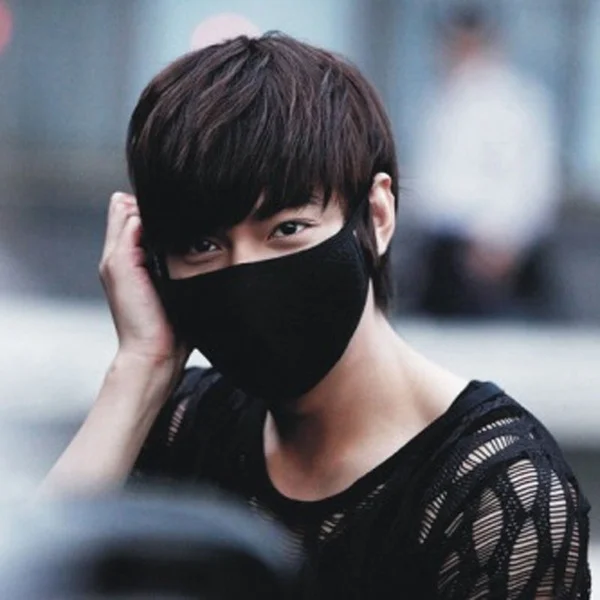 2 шт Черная двухслойная хлопковая маска для губ против дымки Пылезащитная