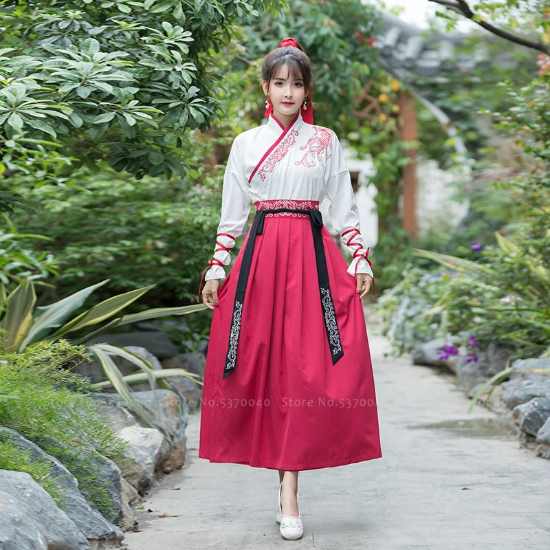 Женский и мужской китайский костюм Тан мантия ханьфу длинное платье