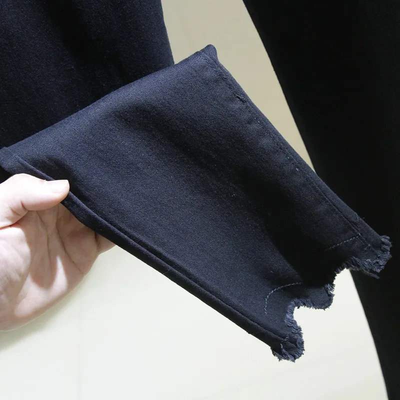 

Black White High Waist Jeans Women Fashion Slim Stretch Skinny Jeans Woman Plus Size Denim Pencil Pants Pantalon Femme C6269