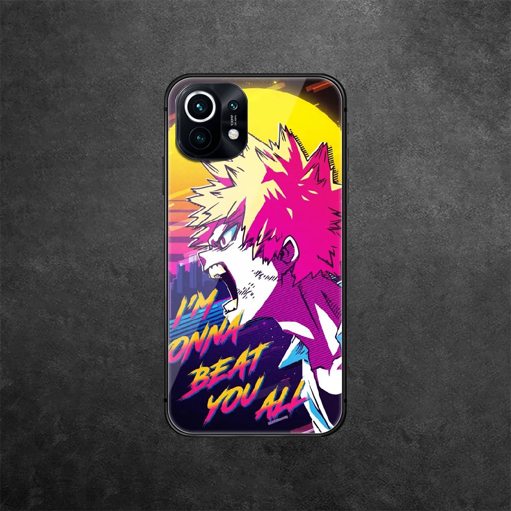 

My Hero Academia Bakugo Tempered Glass Phone Case Cover For Xiaomi Mi Poco A F X 2 3 8 9 10 11 T Pro Lite Ultra Max Nfc Funda