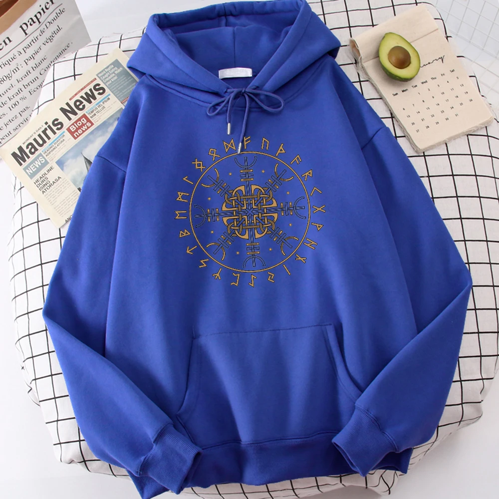 

Icelandic Magic Cave Scandinavian Runes Print Men Hoodie Warm Brand Tops Comfortable Casual Sweatshirts Plus Size Men'S Hoodies