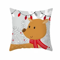 cushion cover christmas decorative home for sofa pillowcase case seat car pillowcase cartoon elk santa pillow covers 45x45cm