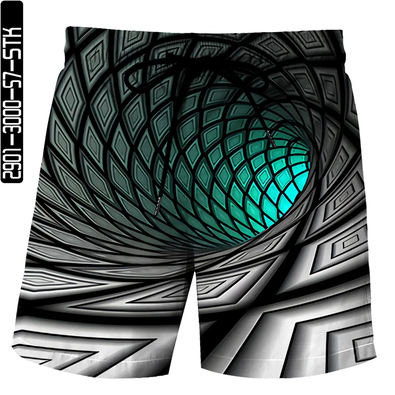 

2021 new summer 3D digital printing shorts high-quality beach pants three-dimensional elements popular new trends hip-hop style