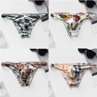 4 шт.лот сексуальное мужское нижнее белье, трусы, нижнее белье, мужские бикини трусы с принтом детская одежда, Ropa, туфли без каблуков воды Гей Calzoncillos льда шелковые трусики