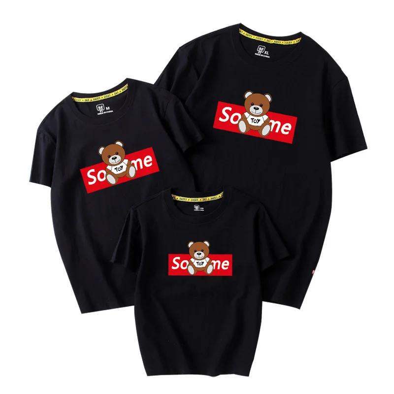 Summer Family Matching Clothing Mother Daughter T-shirt Cartoon Animals Father Son Baby Boy Girl Outfits Clothes | Мать и ребенок