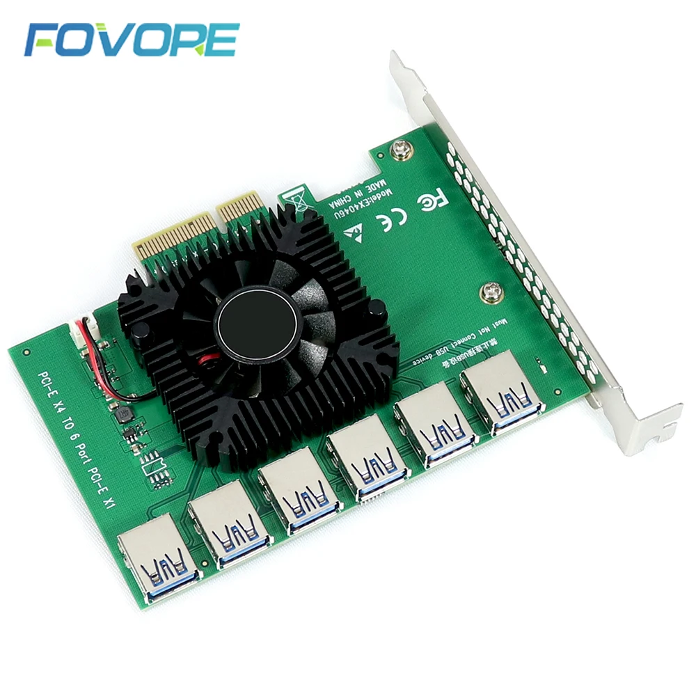 PCIE от 1 до 6 PCI Express X4 20 Гб переходная карта адаптер PCI-E слот 4X 16X USB 3 0 переходник