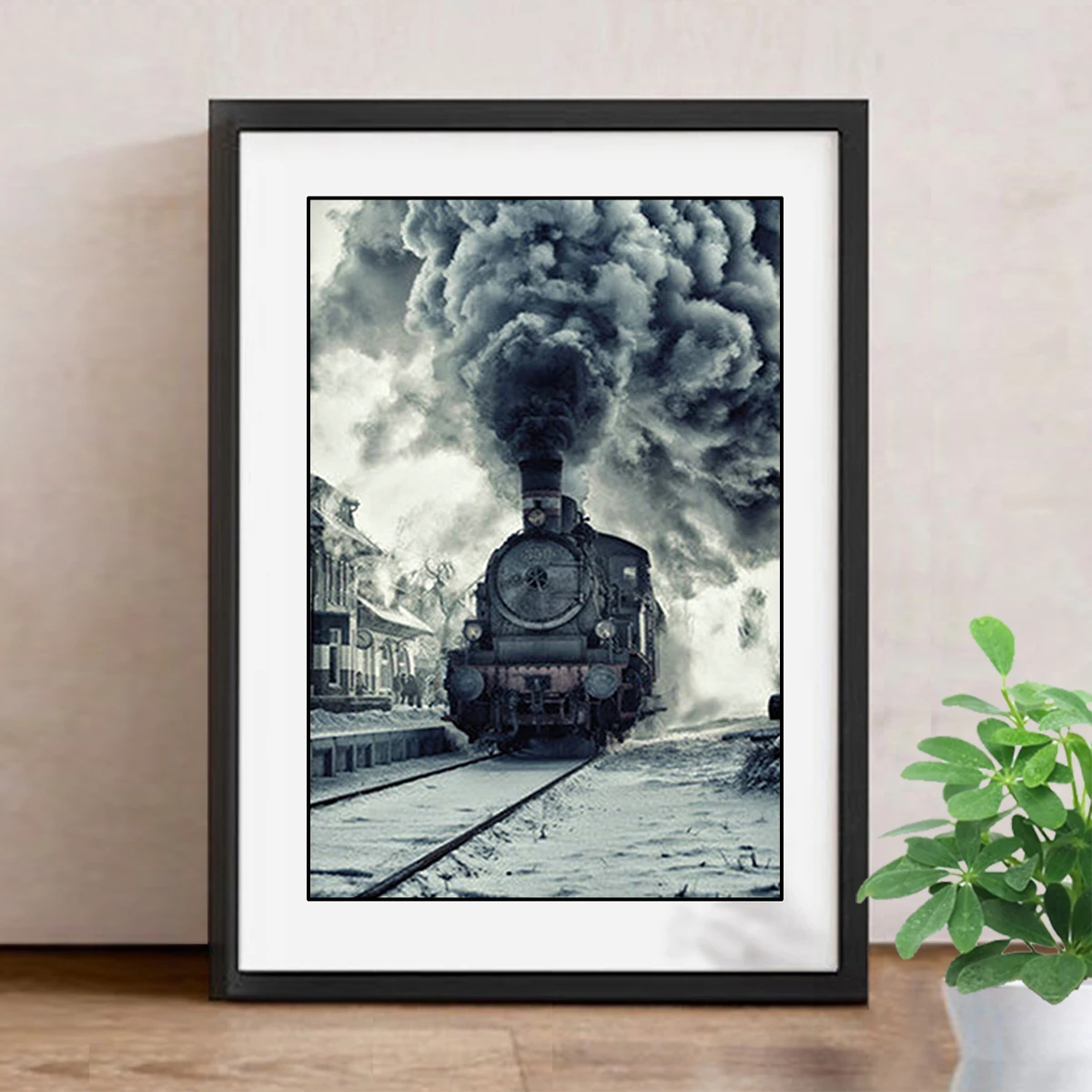 Diamond Embroidery Landscape Painting Cross Stitch Train Full Round Needlework Rhinestone Mosaic Crafts |