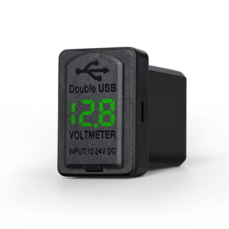 4.8A автомобильное зарядное устройство с двумя USB-портами вольтметром для Toyota Camry
