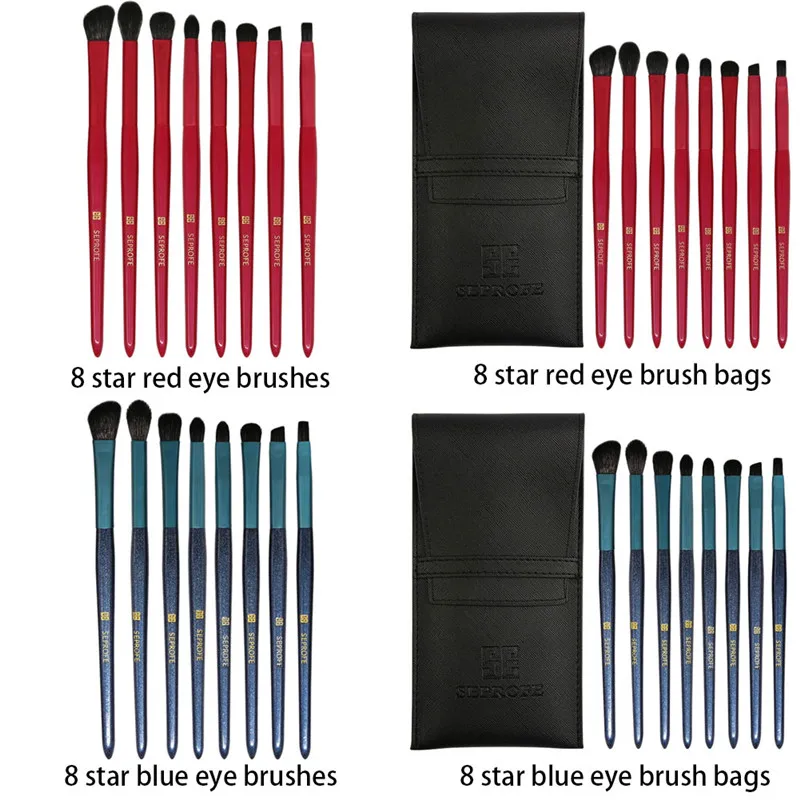 8 шт. рубиновые красные Синие Новые кисти для макияжа профессиональное