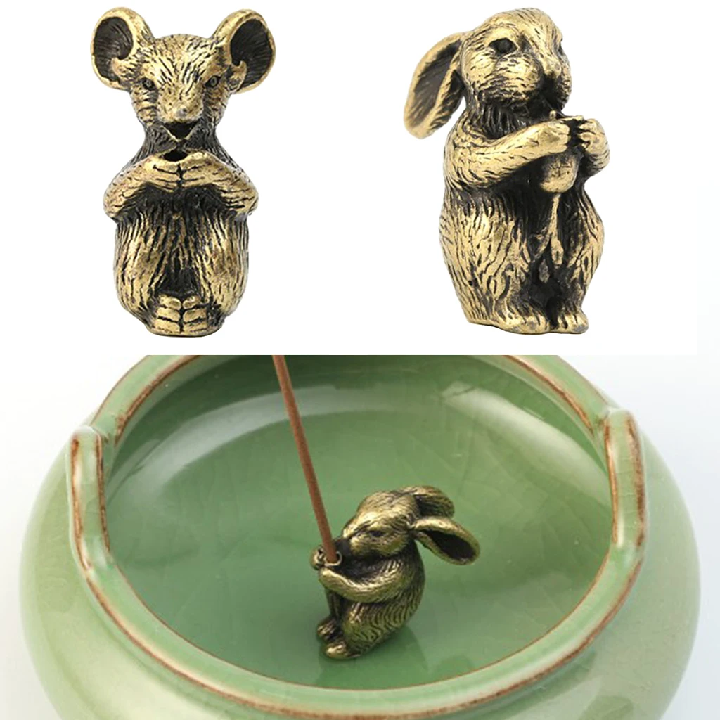 Пакет 2 шт. Чистая латунь подставка для ароматических палочек домашнего массажа