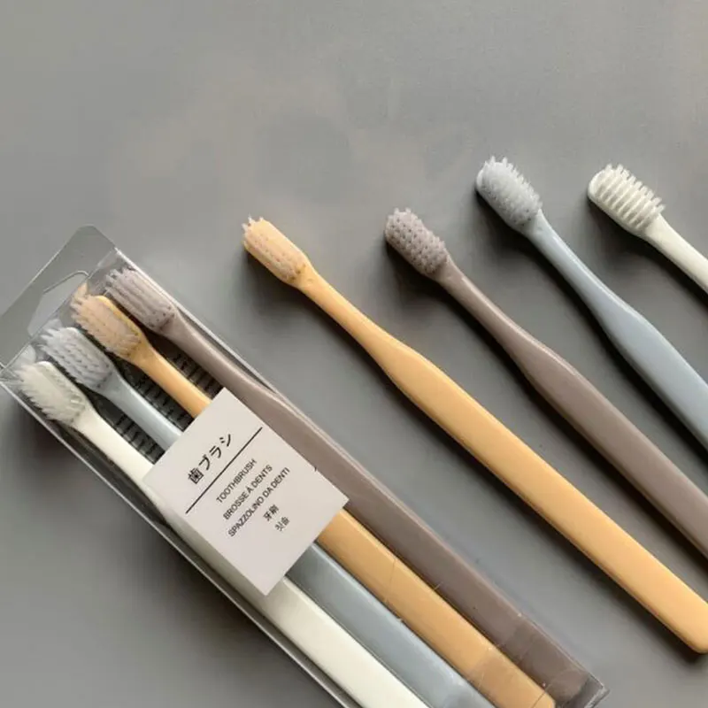 

4 PCS/Lot Portable Travel Eco-friendly Brush Multi-Color Soft Bristle Small Head Toothbrush Tooth Brush Tooth Care Oral Hygiene