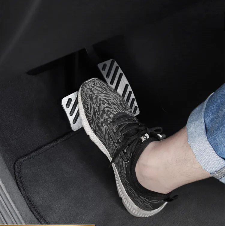 Безопасная противоскользящая металлическая педаль тормоза акселератора для