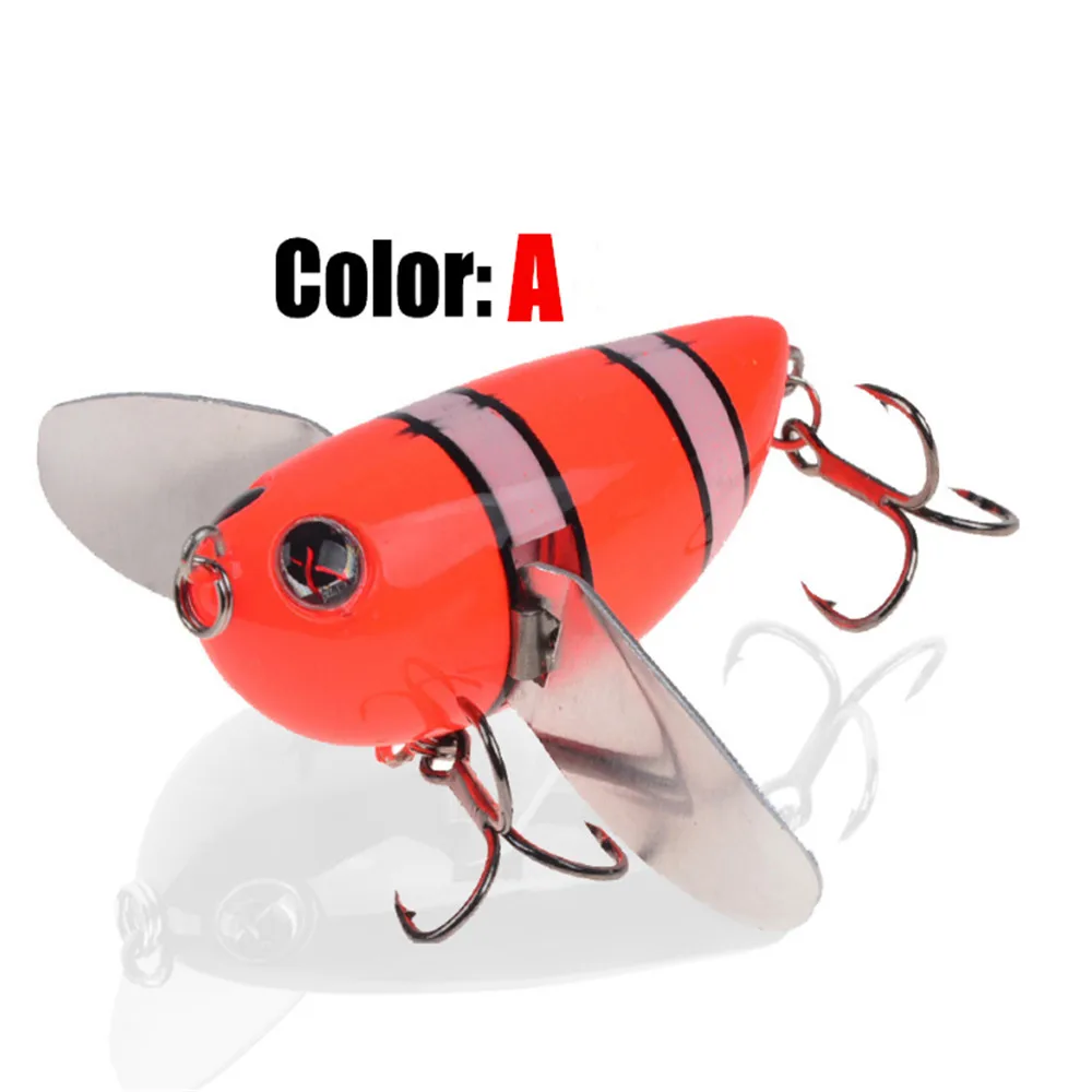 A 1 шт. Поверхностная приманка наживка 6 см 12,7 г плавающая наживка Топ воды Crankbait воблер, твердая Поппер приманка Whopper Plopper твердая приманка - Цвет: A