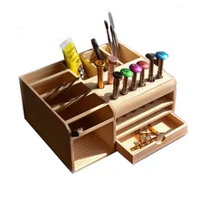 Toolguide  Wooden Container Storage Box for Tools Screwdriver Tweezers Holder Mobile Phone Desktop Reception Tool Parts Box