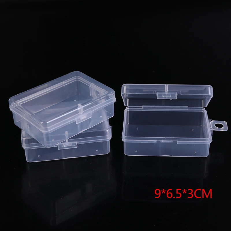 

5Pcs Clear Storage Jewelry Box Rectangle Plastic Earplugs Bead Jewelry Rectangle Box Case Container