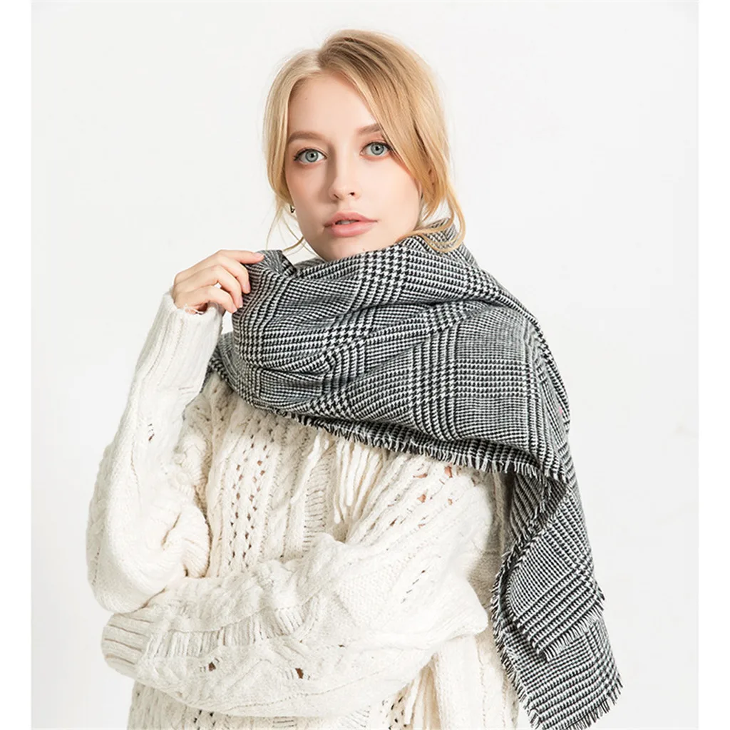 2019 модный новый зимний теплый страстный шарф женский кашемировый цветной Зимний