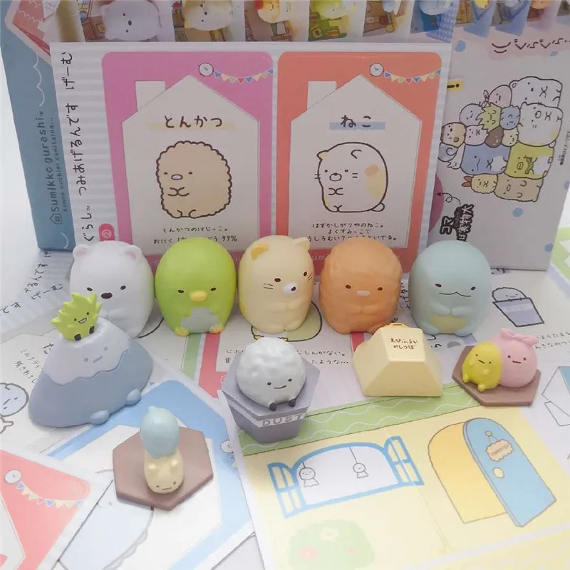 10 шт. Аниме Фигурка силиконовый Sumikko Gurashi углу биологического Гараж Комплект