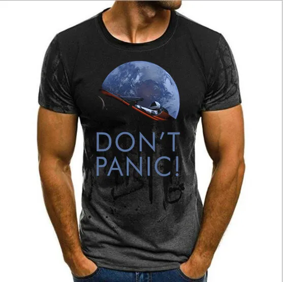 Новинка 2019 футболка с изображением замечательной земли SpaceX Starman Мужская арбуза