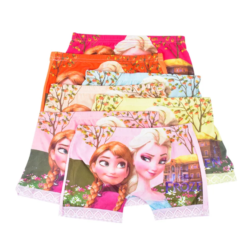 4pcs Children Girls Cotton Panties Underwear Cartoon Silk Touch girls boxer Baby Briefs Toddler underwear Soft For | Детская одежда и