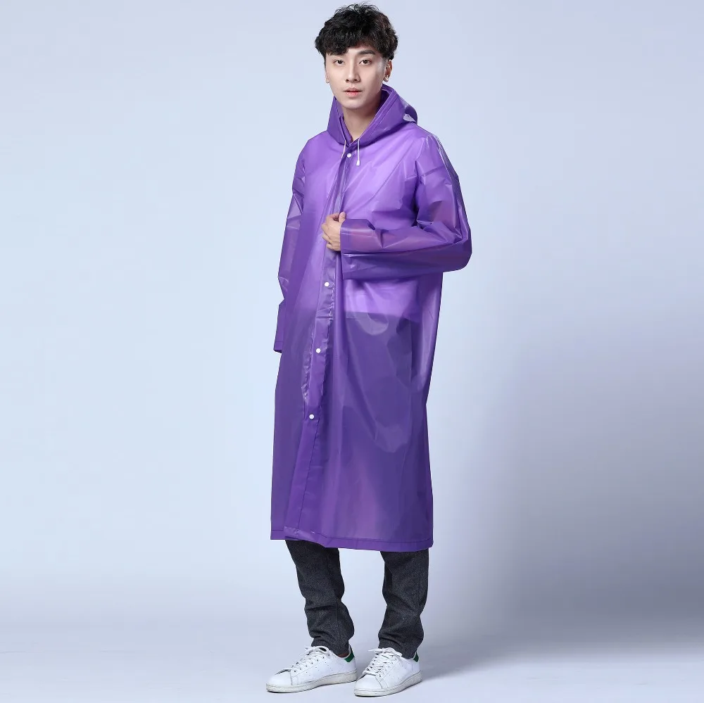 EVA прозрачные плащ-Женщины Водонепроницаемый дождевик женское прозрачное пончо