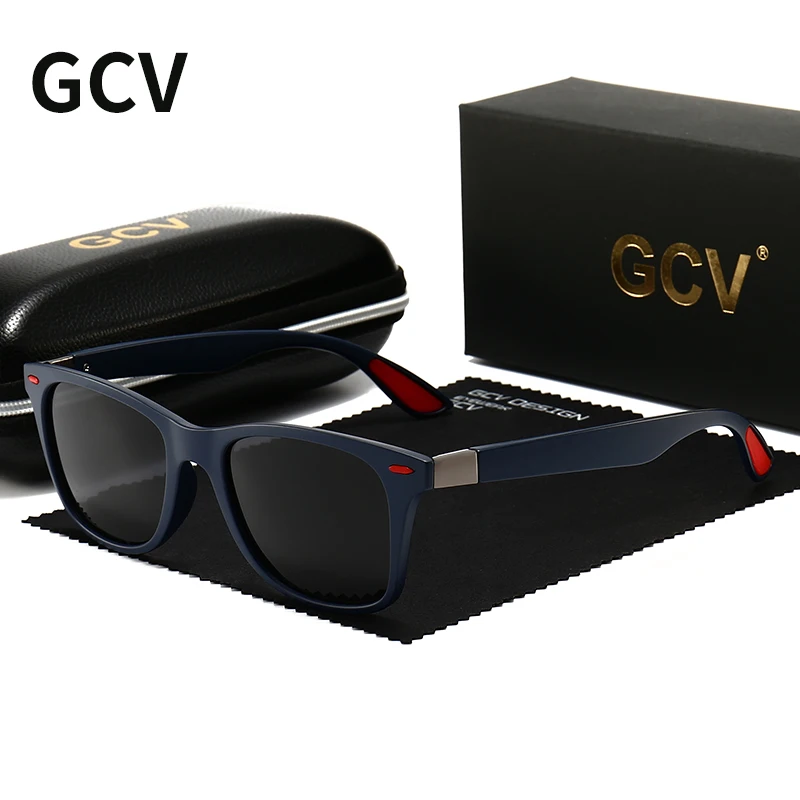 Солнечные очки GCV поляризационные UV400O для мужчин и женщин зеркальные аксессуары