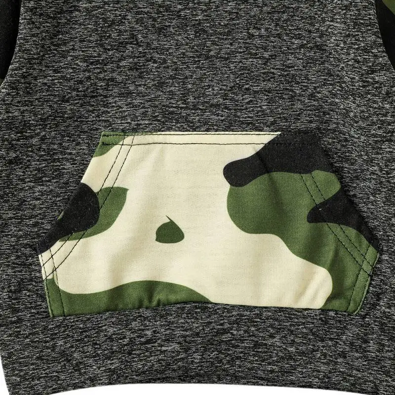 

Toddler Kids Baby Boy Letter Hoodie T Shirt Tops+ Camo Pants Outfits Clothes Set Children's suit High Quality#1