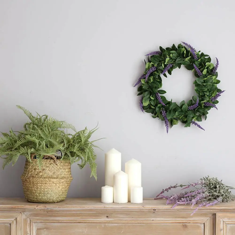 Подвесной венок из искусственной Лаванда для рождественской вечеринки сделай