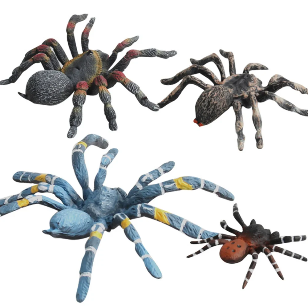 

2pcs Novelty Simulation Insect Animals Model Scary Lifelike Spider Toys Cognitive Plaything (Big Spider)