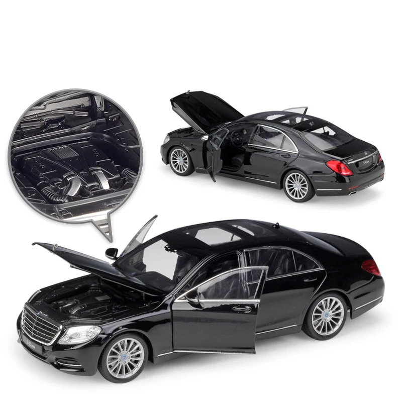 Модель автомобиля mercedes Benz S Class WELLY в масштабе 1:24 Классическая литая машинка из