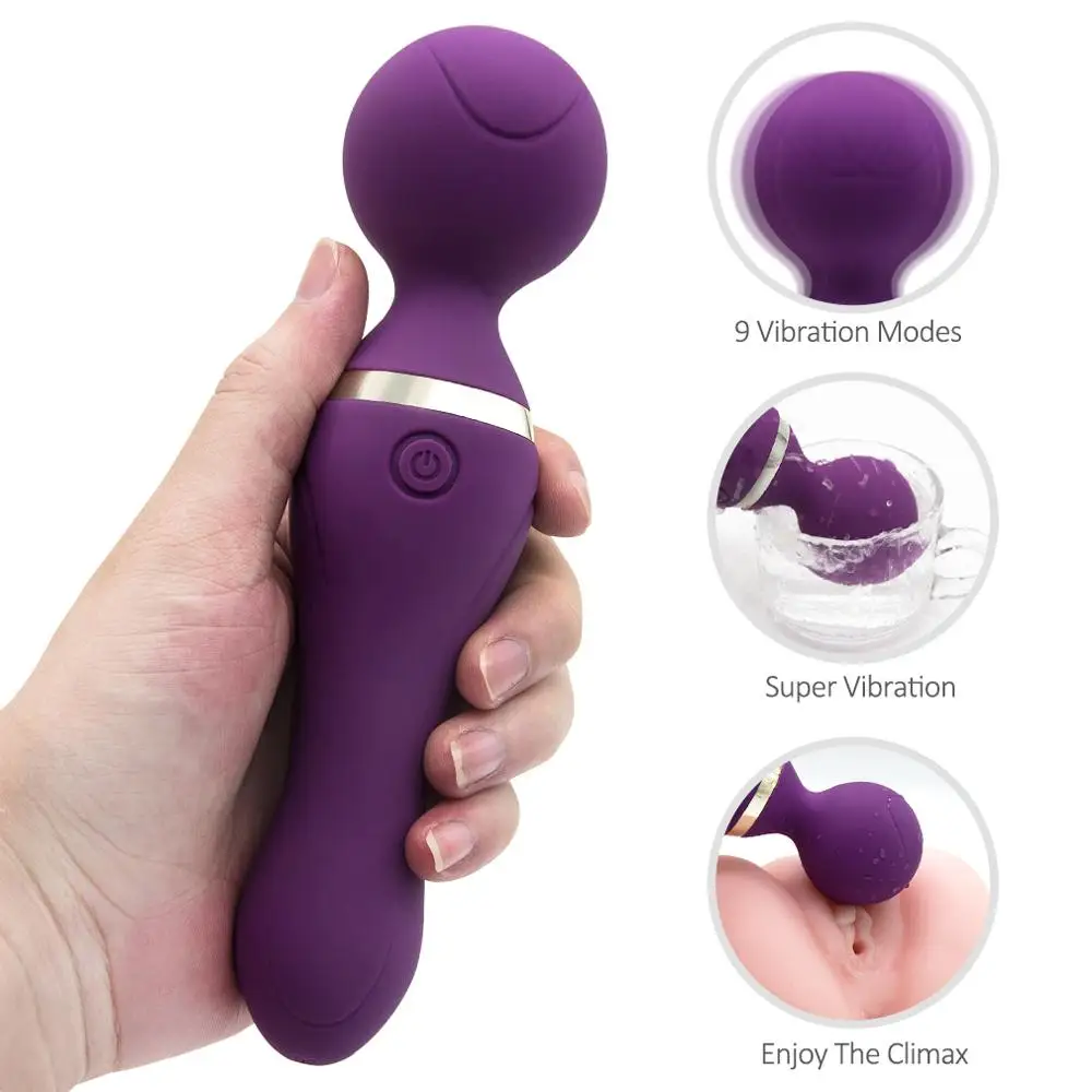 Powerful USB Charge Magic AV Wand Vibrator Clitoris Stimulator Sex Toys for Woman G-Spot vibrating Massager Products | Красота и