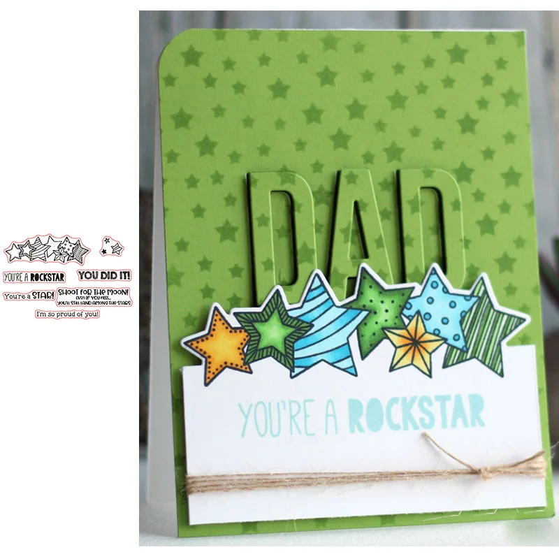 

You're a Rockstar Pattern Prints Transparent Clear Silicone Stamp/Seal for DIY scrapbooking/photo album Decor card making