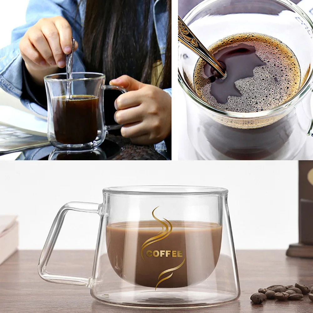 200 мл кофейная кружка с двойными стенками теплоизоляционные офисные кружки чашки