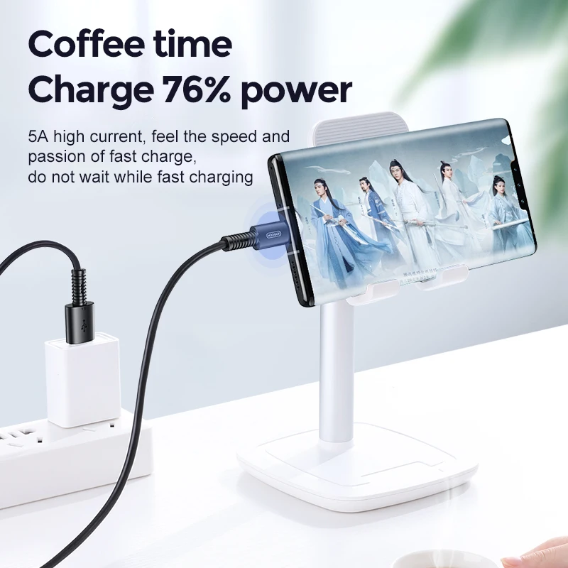 

Joyroom 5A USB Type C Cable For Huawei P30 USB-C Charger Wire Fast Charging Type-C For Samsung S10 S9 Quick Charge 3.0 USBC Cabo