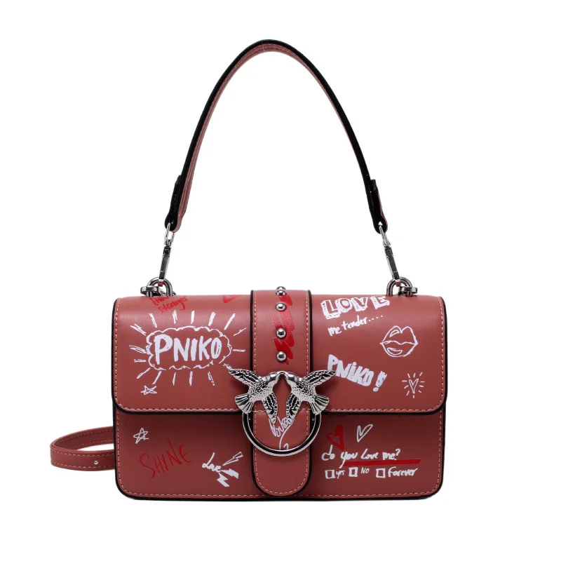 

PU Leather Women Handbags 2021 New Luxury Crossbody Bags For Women Graffiti Designers Female Shoulder Bag Messenger Bags