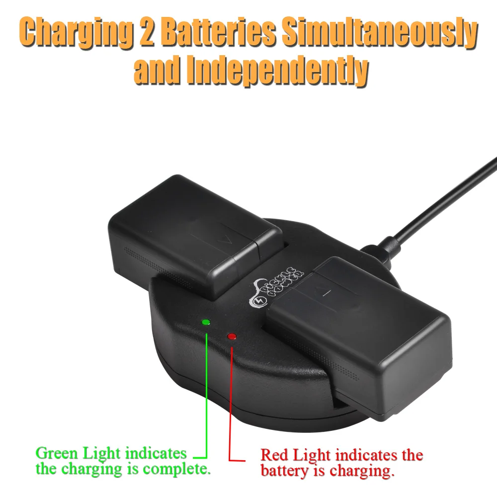 Аккумуляторная батарея 1950 мАч 2 шт. + двойное зарядное устройство USB для Panasonic VW VBT190